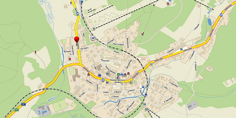Apartmánový dům - ubytování Železná Ruda-mapa